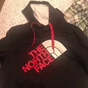 Men’s black/red north face hoodie